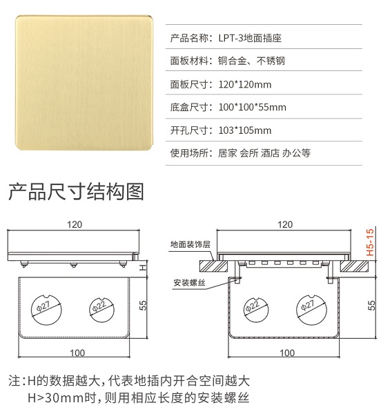 金属盖板地插定制